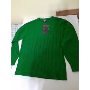 Southpole Rn82628 L Large Cable Knit Sweater Pullover Green Acrylic New